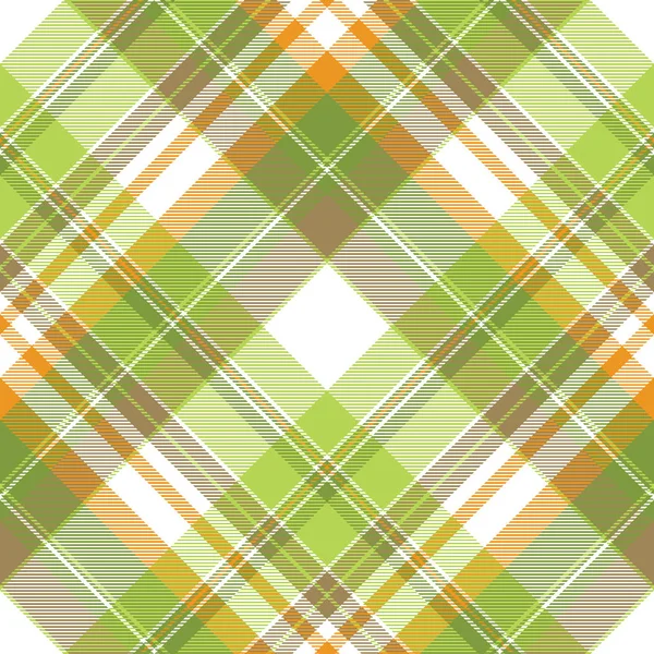 Textura de tela a cuadros verde patrón sin costuras — Vector de stock