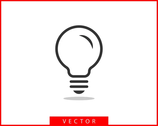 Ampoule icône vecteur. Idée ampoule logo concept. Lampe élue — Image vectorielle