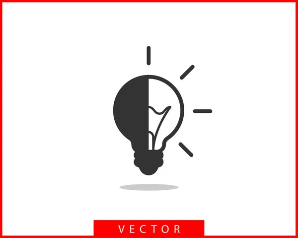 Ampoule icône vecteur. Idée ampoule logo concept. Lampe élue — Image vectorielle
