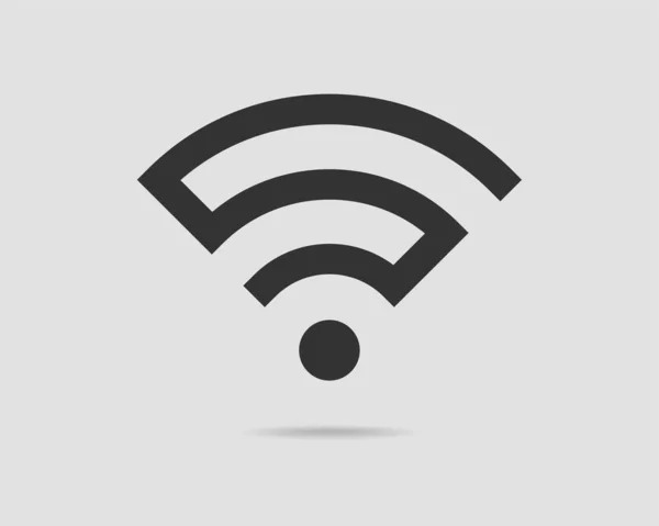 Icona wi fi gratis. Simbolo del vettore wifi della zona di connessione. Onde radio — Vettoriale Stock