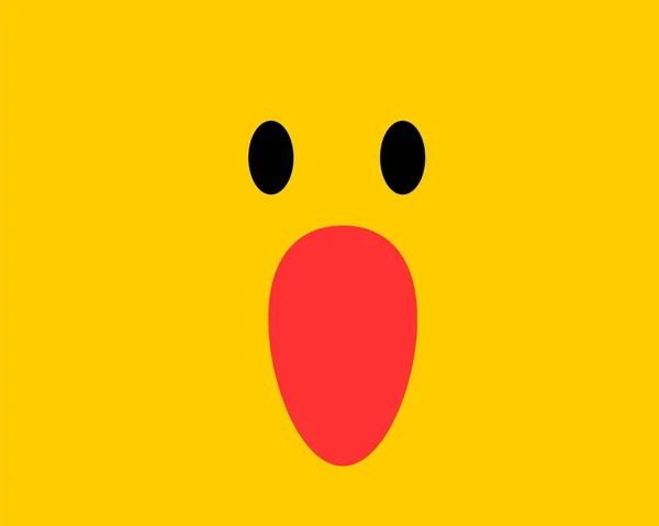 Emoji sourire icône vectoriel symbole sur fond jaune. Visage souriant — Image vectorielle