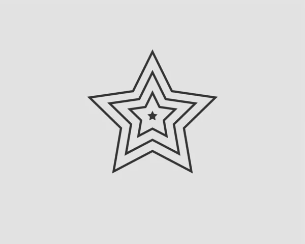 Hvězdová silueta hvězdy izolovaná na bílém pozadí. — Stockový vektor