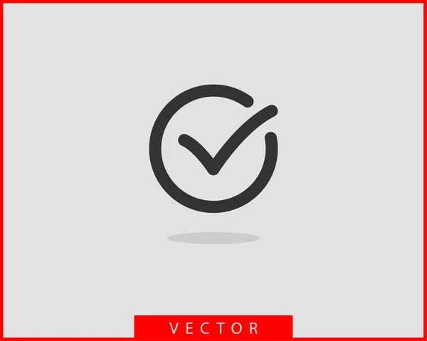 Verificar elemento de design de símbolo de vetor ícone marca . — Vetor de Stock