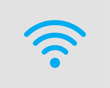 Ücretsiz Wi Fi simgesi. Bağlantı bölgesi WiFi vektör sembolü. Radyo dalgaları