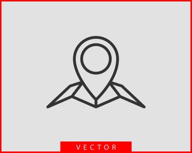 Harita simgeleri. Marker işaretçisi. Konum vektörü simgesini sabitleyin. GPS Ataletsel