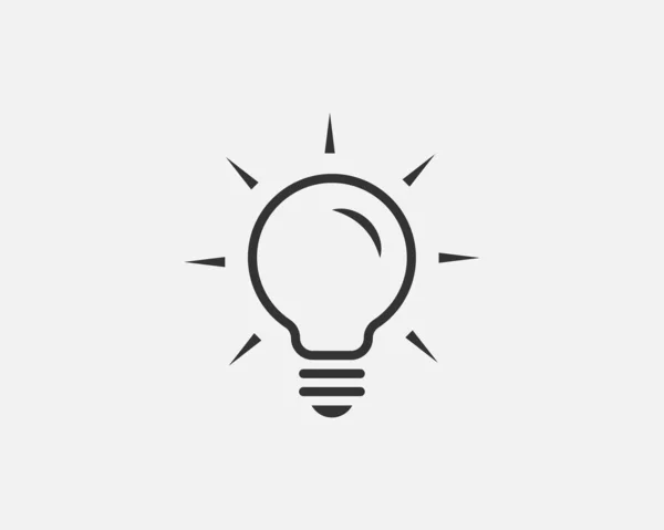 Vector ícone lâmpada. Lâmpada ideia logotipo conceito. Lâmpada eleita — Vetor de Stock