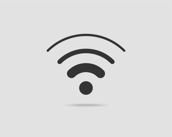 Ingyenes Wi-Fi ikon. Kapcsolatzóna WiFi vektorszimbóluma. Rádióhullámok — Stock Vector