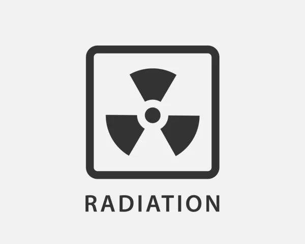 Радиационный вектор значка. Предупреждение об опасности радиоактивного знака. — стоковый вектор