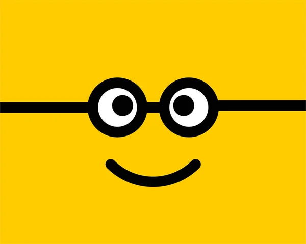 Смайл посмішка іконка векторний символ на жовтому фоні. Усміхнене обличчя — стоковий вектор