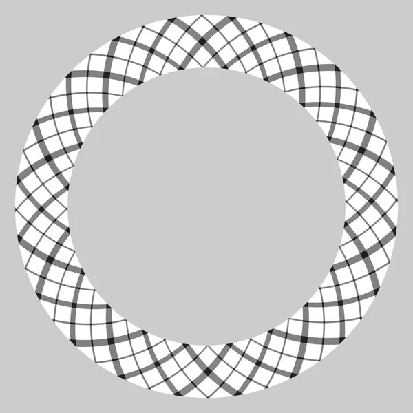 Kreisgrenzen und Rahmen-Vektor. rundes Randmuster geometrisch — Stockvektor