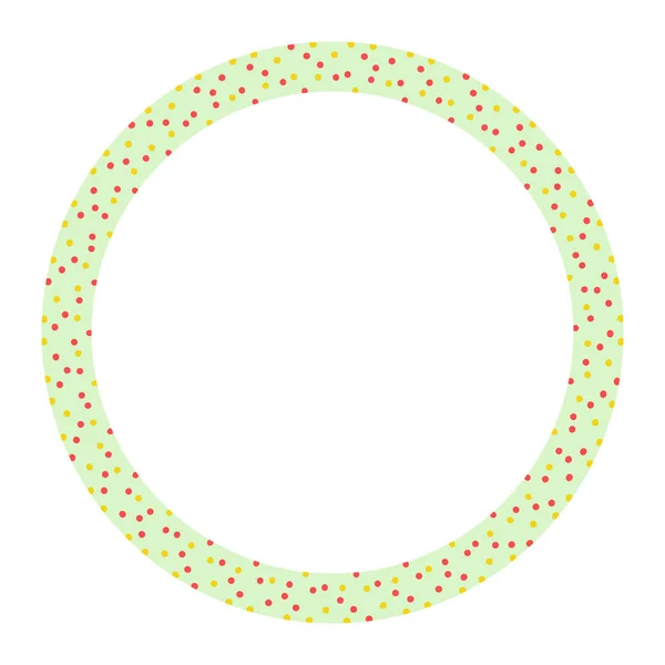 Round frame vector vintage pattern design template. Circle borde — Stock Vector