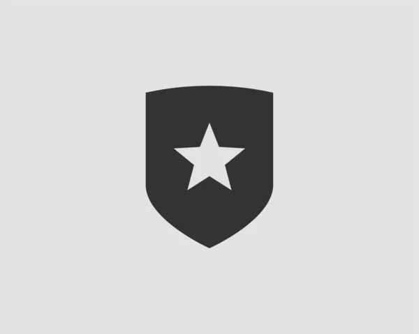 Logotipo de vetor de escudo com ícone de estrela —  Vetores de Stock