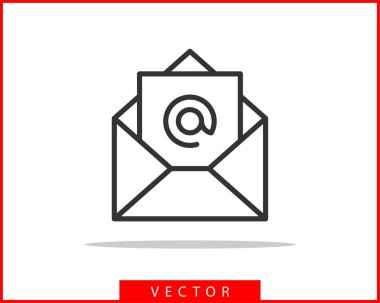 Zarf simgeleri harfi. Simge vektör şablonu Envelop. Posta sembolü