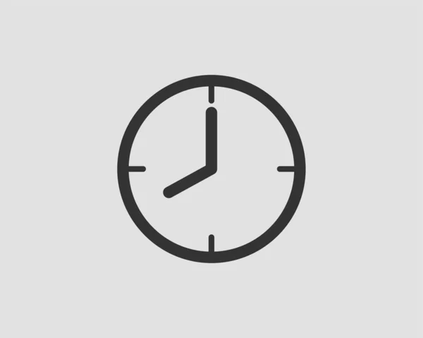 Vetor de ícone do relógio. Elemento de design plano relógio isolado em branco b —  Vetores de Stock