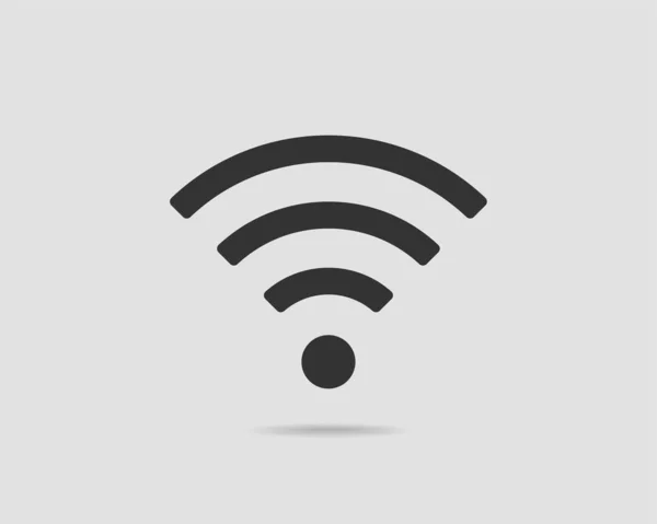 Ikon wi fi gratis. Simbol vektor wifi zona koneksi. Gelombang radio - Stok Vektor