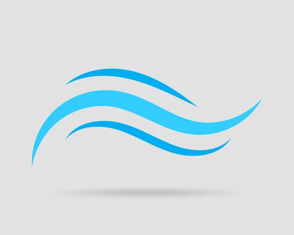 Golven vector ontwerp. Water Wave icoon. Golvende lijnen geïsoleerd. — Stockvector