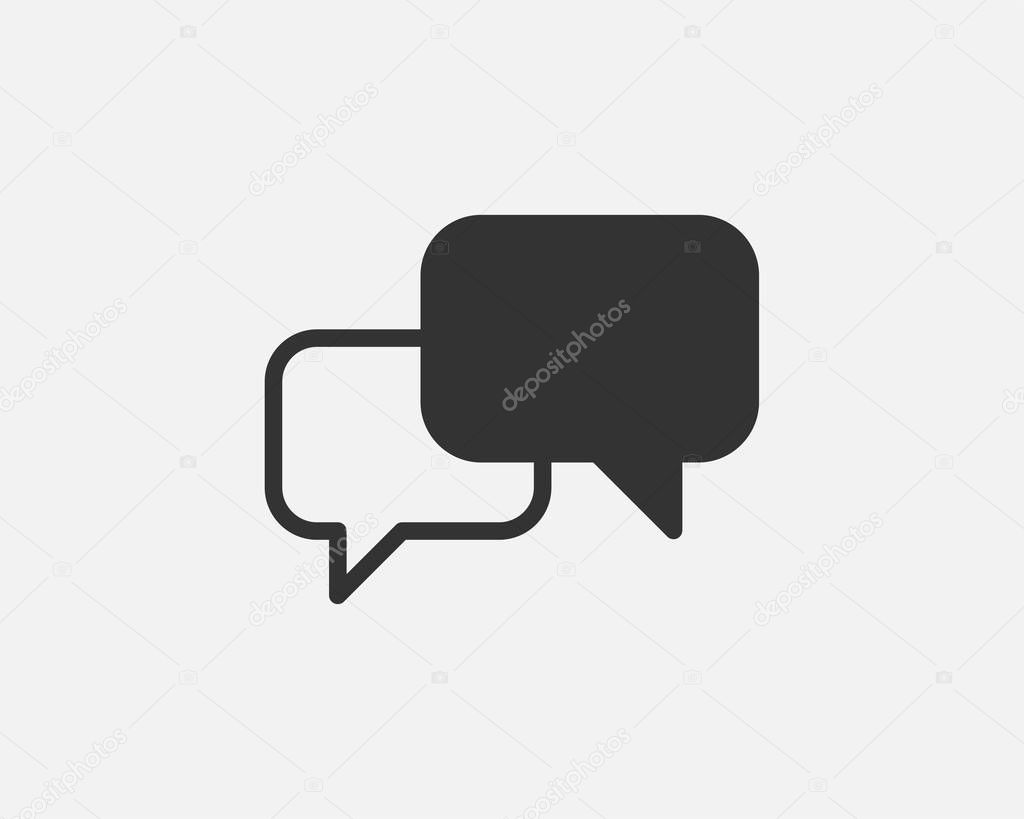 Talk bubble speech icon. Blank empty bubbles vector design eleme