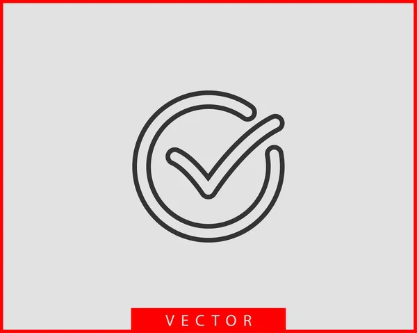 Vinkje Markeer pictogram vector symbool ontwerpelement. — Stockvector