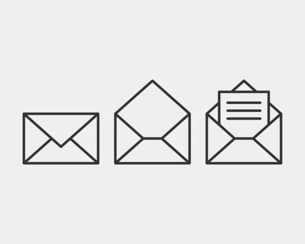 Lettre des icônes de l'enveloppe. Envelopper un modèle vectoriel d'icône. Symbole postal — Image vectorielle