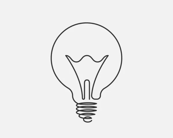 Glöd lampa ikon vektor. Llightbulb idé logo typ koncept. Lampval — Stock vektor