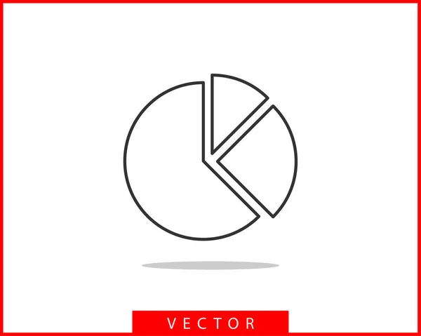 Icono de gráfico de pastel. Diagrama circular vector. Gráficos gráficos logo templa — Archivo Imágenes Vectoriales