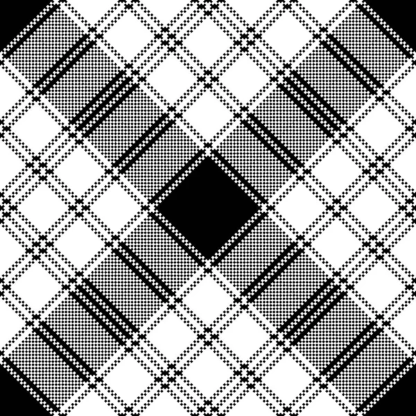ピクセルモノクロチェックのシームレスなパターン — ストックベクタ