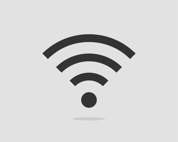 Gratis Wi-Fi icoon. Connection zone WiFi vector symbool. Radiogolven — Stockvector