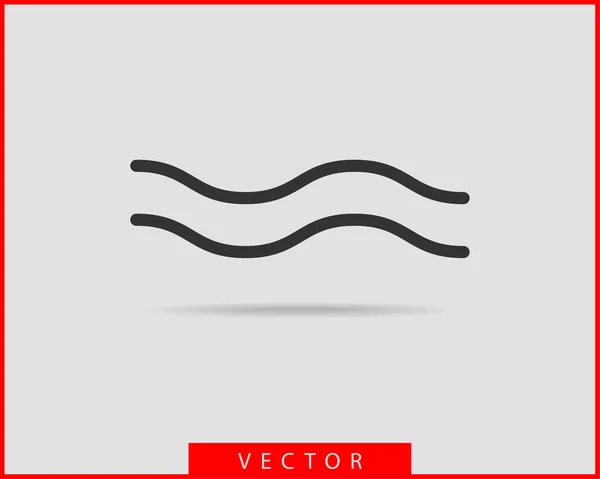 Векторный дизайн волн. Значок волны воды. Волнистые линии изолированы . — стоковый вектор