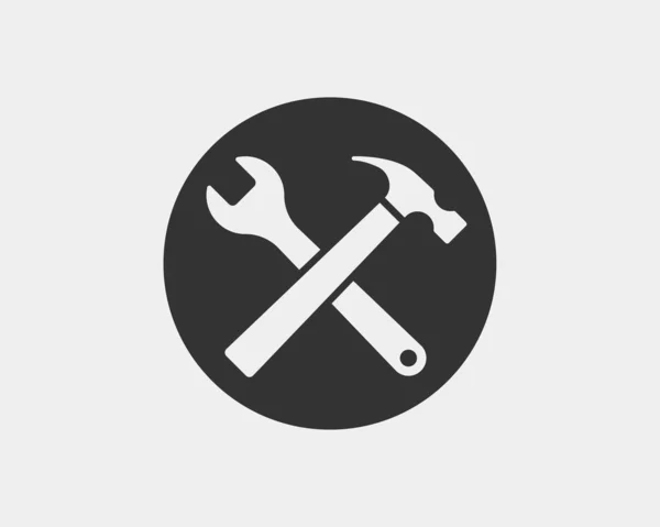 Tools vector wrench icon. Spanner logo design element. Key tool — Stock Vector