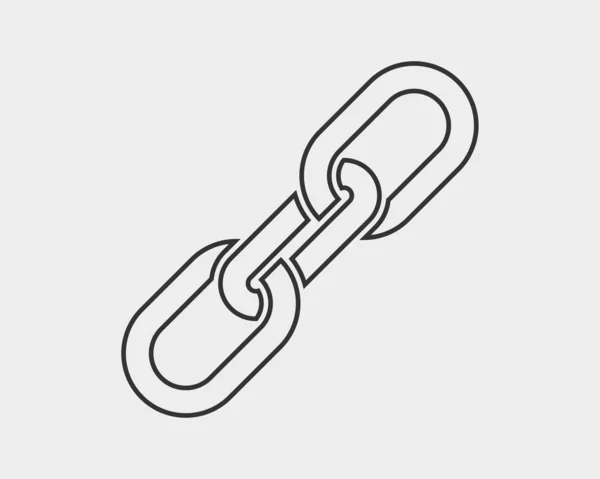 Ketting link vector icoon. Chainlet element plat ontwerp. Concept co — Stockvector