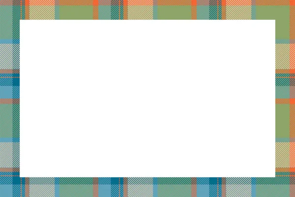 ヴィンテージフレームベクトル。スコットランドのボーダーパターンレトロなスタイル。タルタ — ストックベクタ