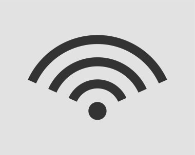 Ücretsiz Wi Fi simgesi. Bağlantı bölgesi WiFi vektör sembolü. Radyo dalgaları