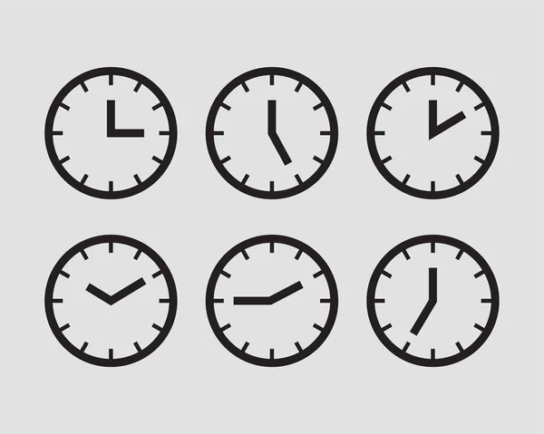 Establecer vector icono de reloj. Línea temporal de elementos de diseño gráfico de cloc — Archivo Imágenes Vectoriales