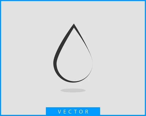 Tropfen Wasser Symbol Vektor isoliert Design-Element — Stockvektor