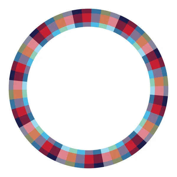 Round frame vector vintage pattern design template. Circle borde — Stock Vector