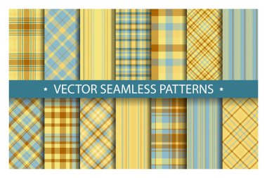 Ekose desen sorunsuz ayarlayın. Tartan desenleri kumaş doku. Cengiz