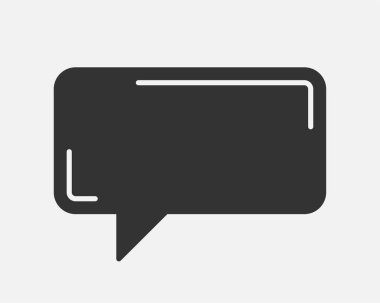 Konuşma kabarcık konuşma simgesi. Boş boş kabarcıklar vektör tasarım eleme