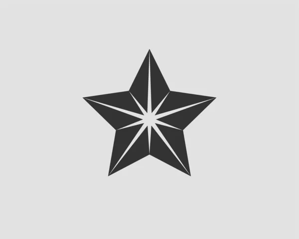 Icône étoile silhouette vectorielle isolée sur fond blanc . — Image vectorielle