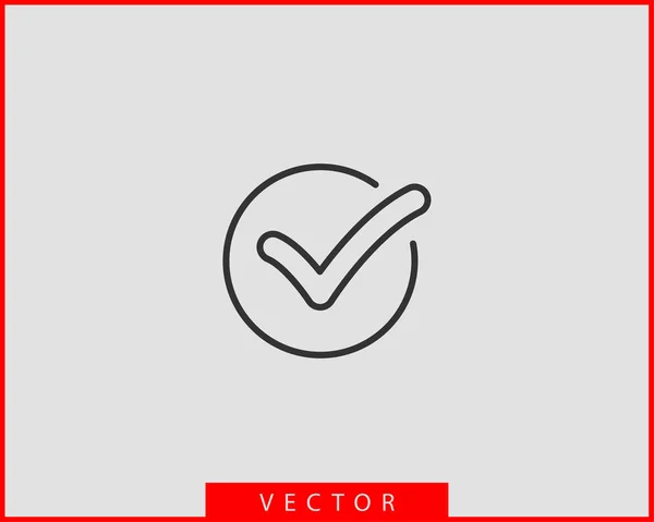 Marca de verificación icono vector símbolo elemento de diseño . — Vector de stock