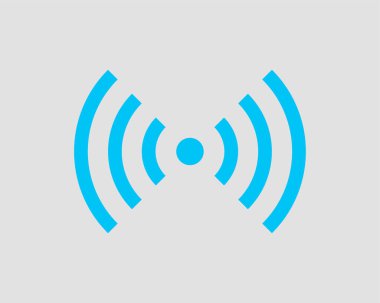 Ücretsiz Wi Fi simgesi. Bağlantı bölgesi WiFi vektör sembolü. Radyo dalgaları