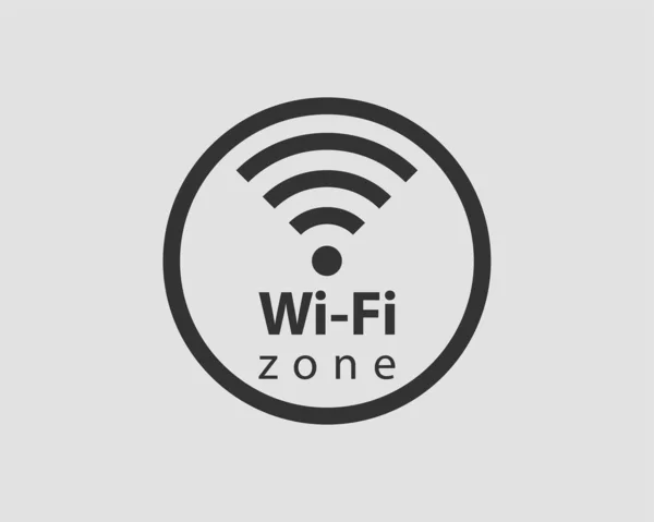 Δωρεάν εικονίδιο Wi-Fi. Ζώνη σύνδεσης WiFi σύμβολο διάνυσμα. Ραδιοκύματα — Διανυσματικό Αρχείο