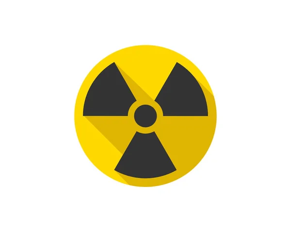 Icono de radiación vector. Signo radioactivo de advertencia símbolo de peligro. — Vector de stock