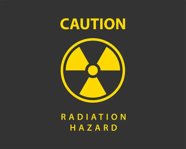 Icono de radiación vector. Signo radioactivo de advertencia símbolo de peligro. — Vector de stock