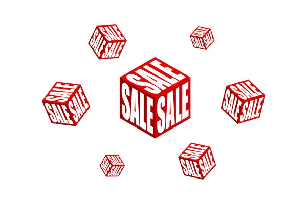 Ícone de vendas moderno cubo plana isométrica. Venda banner design templa —  Vetores de Stock