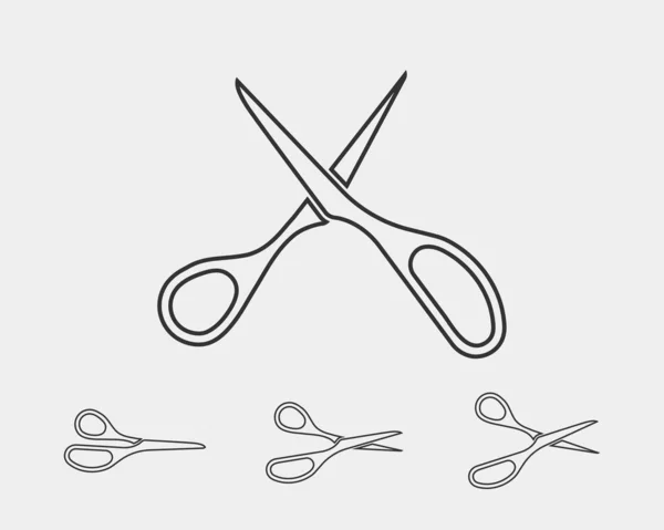 Set scissor icon. Scissors vector design element or logo templat — Stock Vector