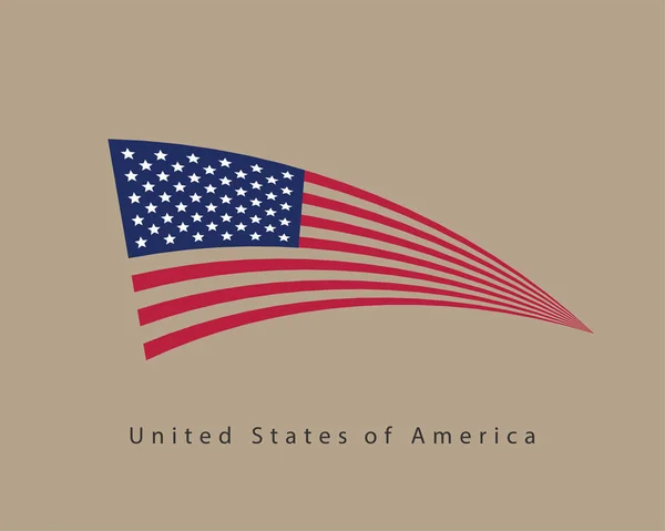 Vettore bandiera USA. Stile moderno Stati Uniti d'America simbolo. A — Vettoriale Stock