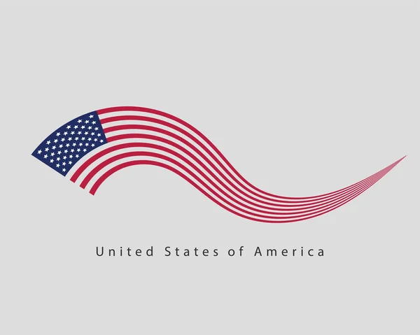 EE.UU. vector de la bandera. Estilo moderno Estados Unidos de América símbolo. A — Archivo Imágenes Vectoriales