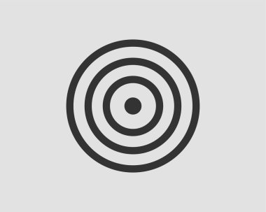 Beyaz üzerinde izole hedef simge vektör 