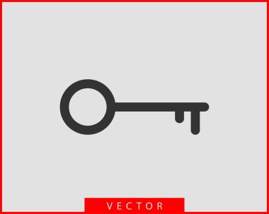 Anahtar simgesi vektörü. Anahtarlar sembol düz tasarım. 