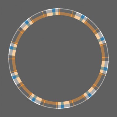 Yuvarlak çerçeve vektör Vintage desen tasarım şablonu. Daire Borde